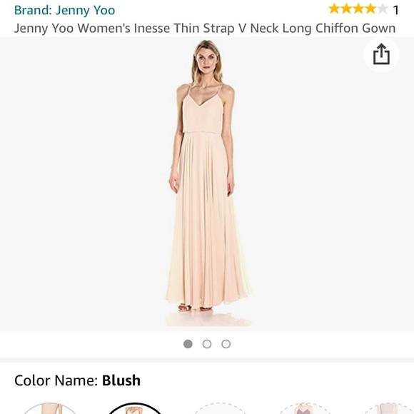 Jenny Yoo Inesse Bridesmaid dress Blush - Picture 2 of 6
